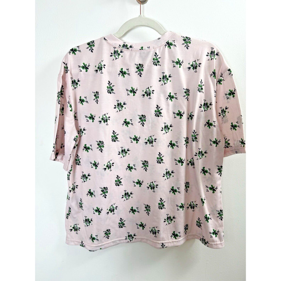 No.6 Store Baby Pink Floral T-Shirt Fun Preppy Unique Luxury Designer Basics M - Picture 4 of 5